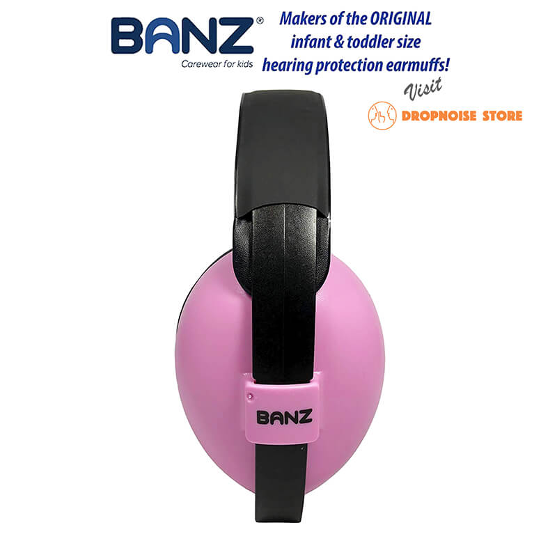 Baby Banz Ear Defenders Ear Muffs Age 3 months " Magenta" 